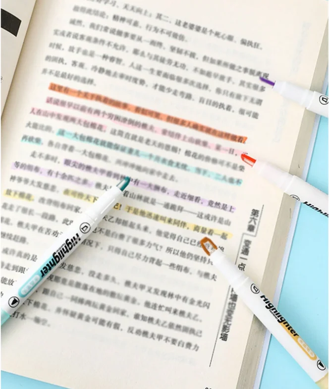 6pcs Windowable Highlighter Crystal Tip Macaron Student Learning Gift Set Markers highlighter pen marker pen highlighter marker