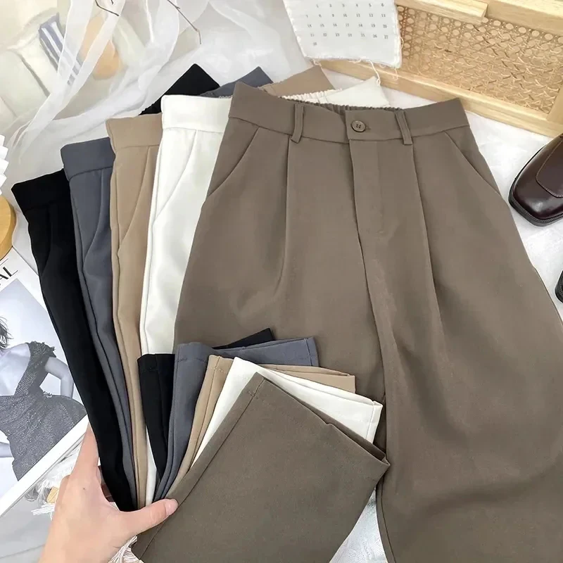 MEXZT Black Suit Wide Leg Pants Women Elegant Solid High Waist Harem Pants Office Lady Korean Fashion All Match Casual Trousers