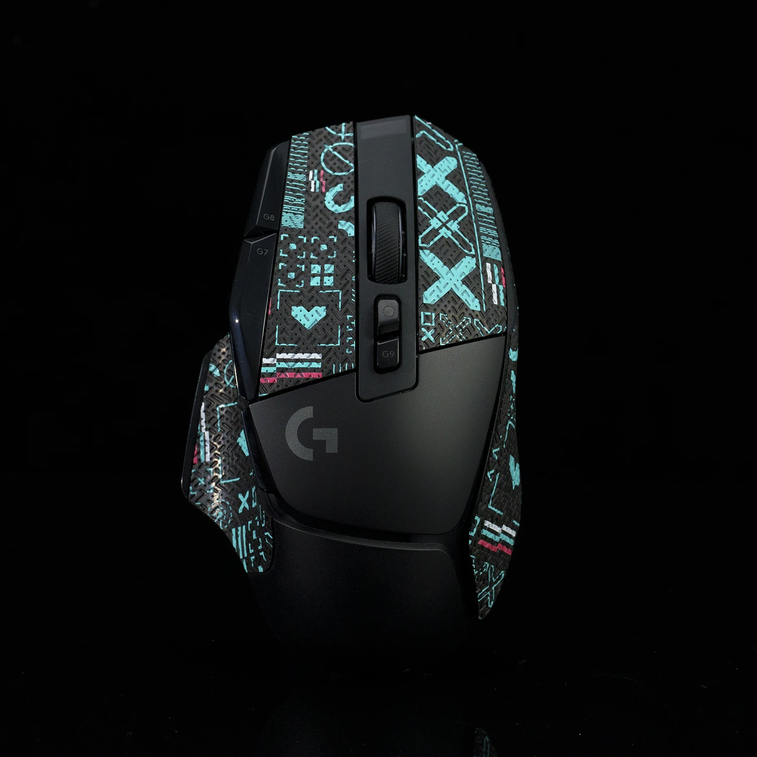 Btl-mouse sem Fio Grip Tape Skate Lizard Skin Adesivo para Logitech G502x G502 x Lightvelocidade com Fio Antiderrapante Suor Choque - Imagem 5