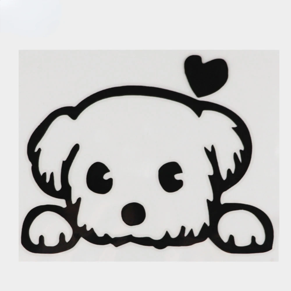 

Jpct funny baby pet cute dog cartoon window decal for bus, trunk, trunk waterproof sticker 13cmx10.4cm