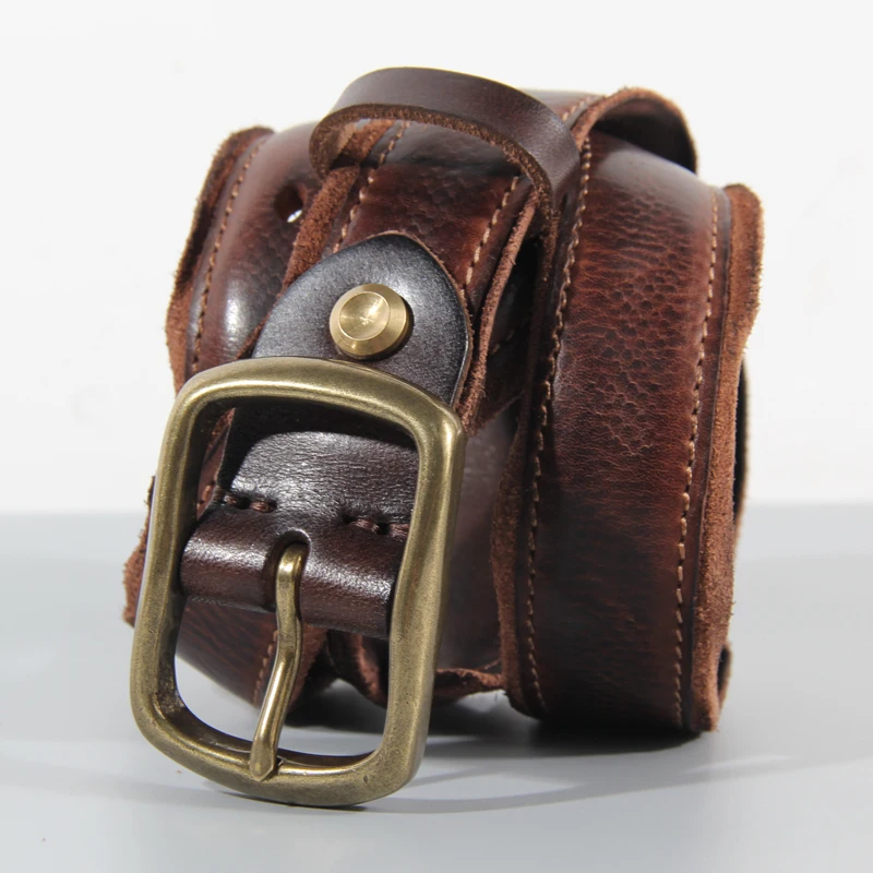 men's belt men's belt men's real cowhide pin buckle belt