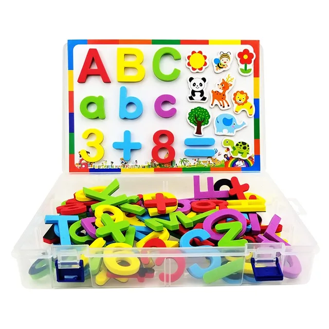 Magnetic Letters Numbers Alphabet ABC 123 Fridge Magnets with EVA Educational Preschool Learning ToySet Uppercase Lowercase Math 5
