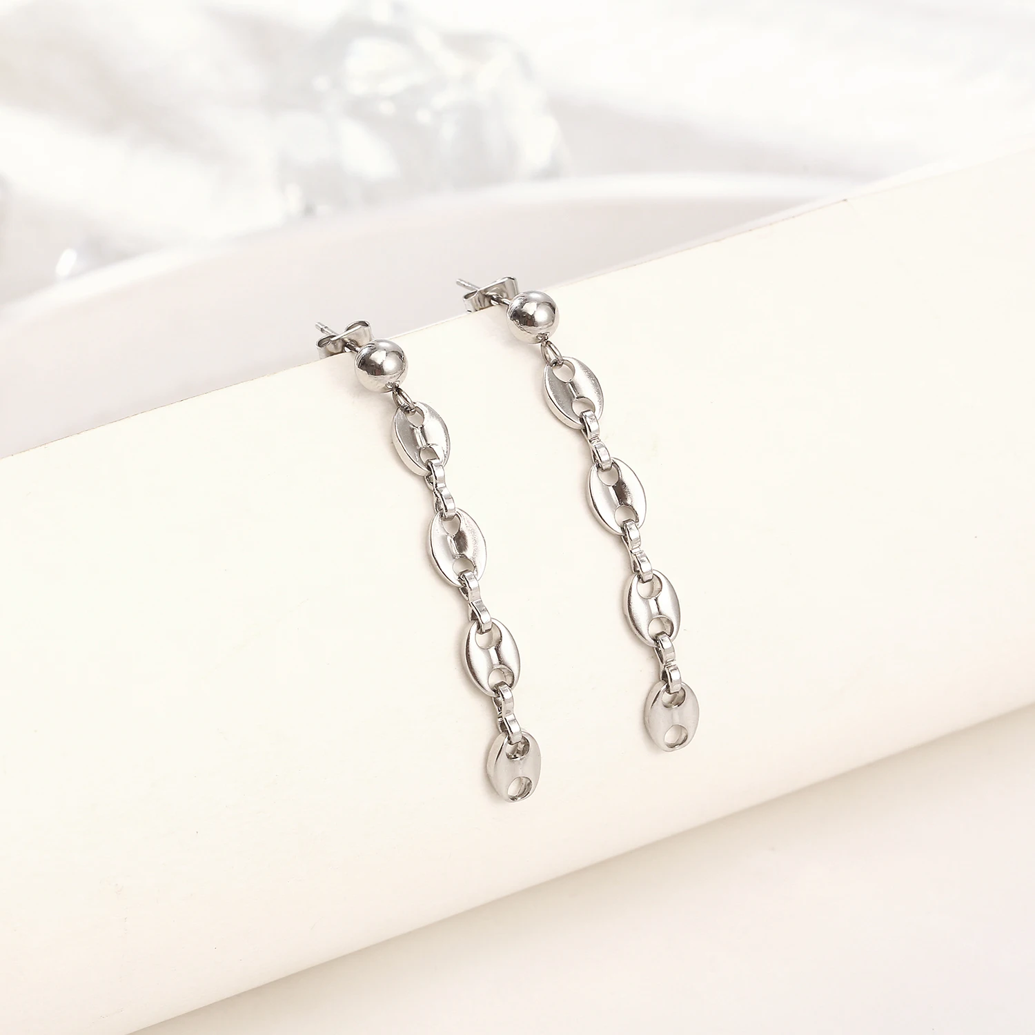 Drop earrings dangle earrings Stainless Steel Pig Nose Tassels Lady Jewelery Earrings For Women