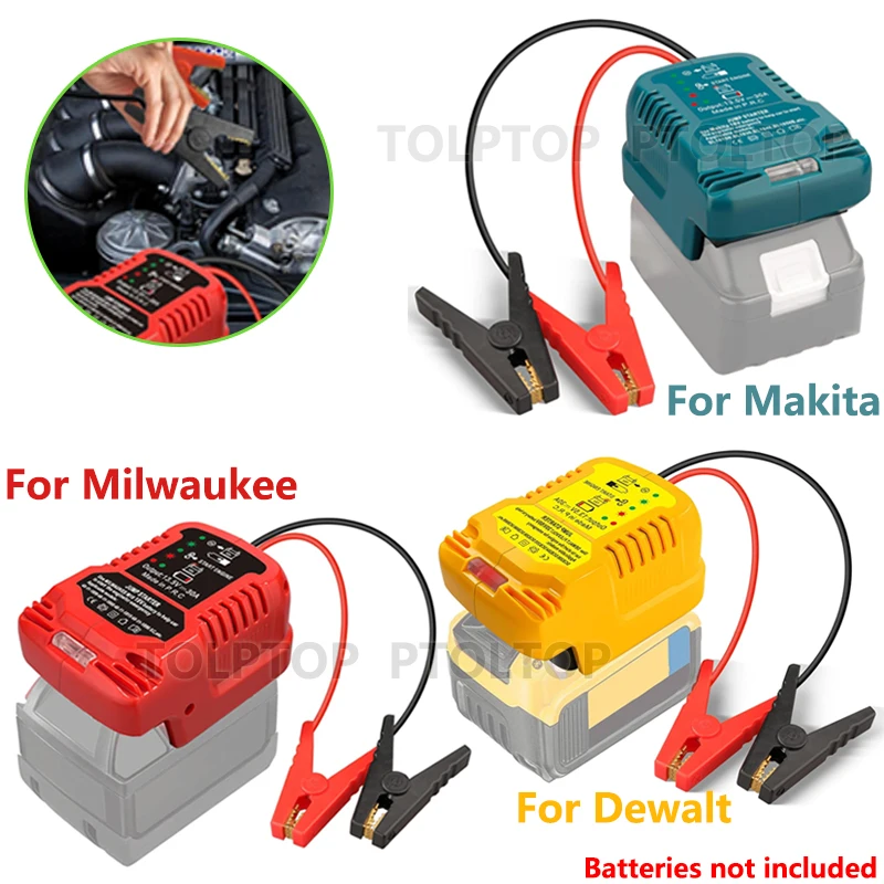 Portable DIY Jumper Cable Adapter For Makita 18V Battery - With Fuse Switch & Connector Dock