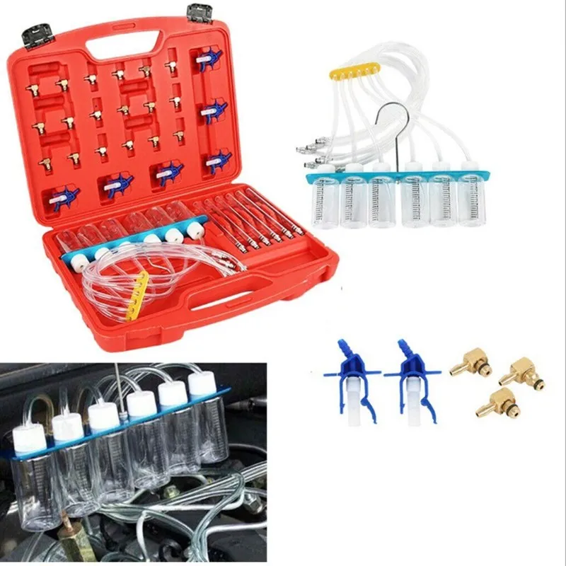 Diesel Common Rail Injector Flow Meter With 24 Adaptors Fuel Line Test ...