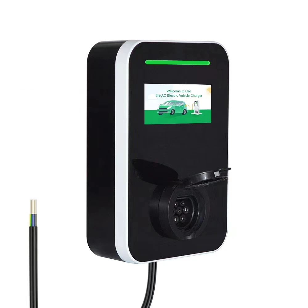 Tary Screen Ac Ev Charger 32A Type2 Wallbox 7Kw 22Kw Rfid Wifi + App Bilanciamento Del Carico Smart App Stazione Di Ricarica Ev Con Presa