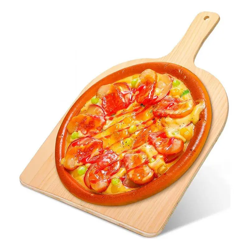 Pizza Peel 11 Inch Authentic Wood Restaurant-Grade Peel 11 Inch Natural Board with Handle Spatula Cutting Large Wood Pizza pizza peel