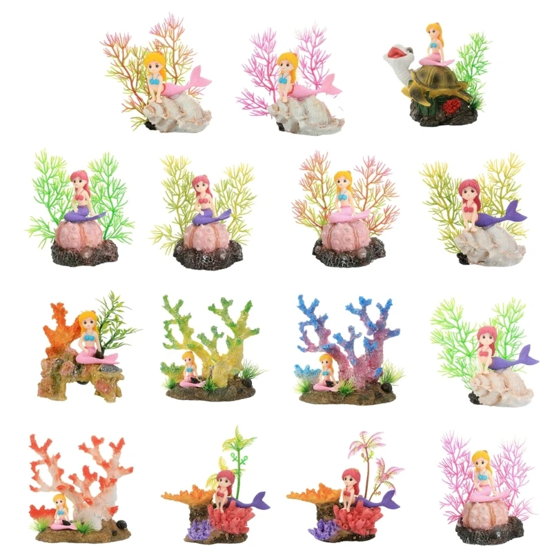 

Aquariums Blond Girl Landscape Hideouts Coral Plastic Aquariums Decorations Art Crafts Terrarium Habitat Ornaments