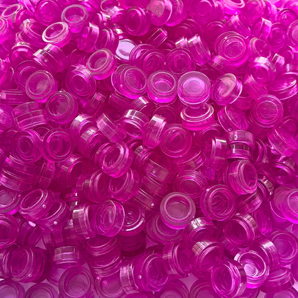 62 Color Set of 200 Round Flat Tile Building Blocks for DIY Pixel Art and Mosaics