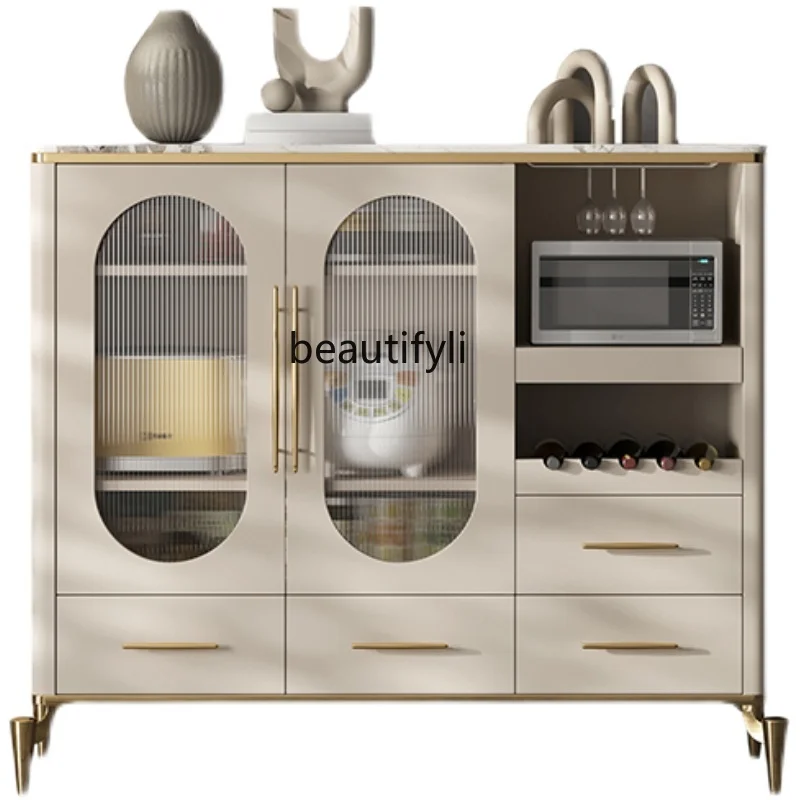

American Style Sideboard Cabinet Entrance Cabinet Light Luxury Solid Wood Wine Cabinet Modern Minimalist Tea Cabinet