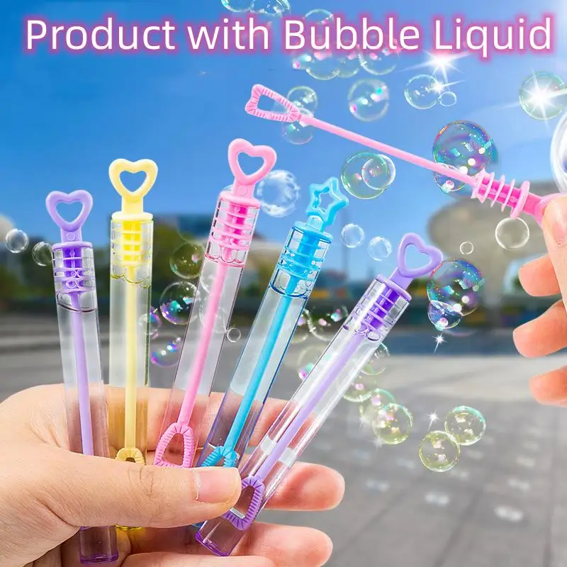 Children's Bubble Blowing Toy Bubble Water Summer Mini Compact Portable 10CM Small Test Tube Bubble Stick With Bubble Water_voghion.com
