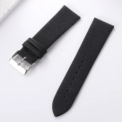 Cowboy Pattern Canvas Leather Watchband - Unisex Sport Watch Strap Accessories - 22mm (Black)