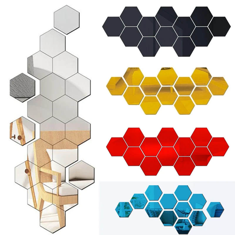 4720 Pièces Miroirs Auto-Adhésifs Carreaux de Mosaïque, Autocollant Mural Miroir en Verre
