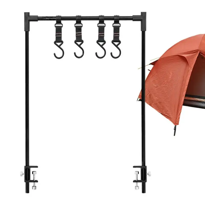 

Подвесная стойка для кемпинга на открытом воздухе, складной настольный органайзер из алюминиевого сплава, стойка с крючками, многофункциональный органайзер, стойка для пикника