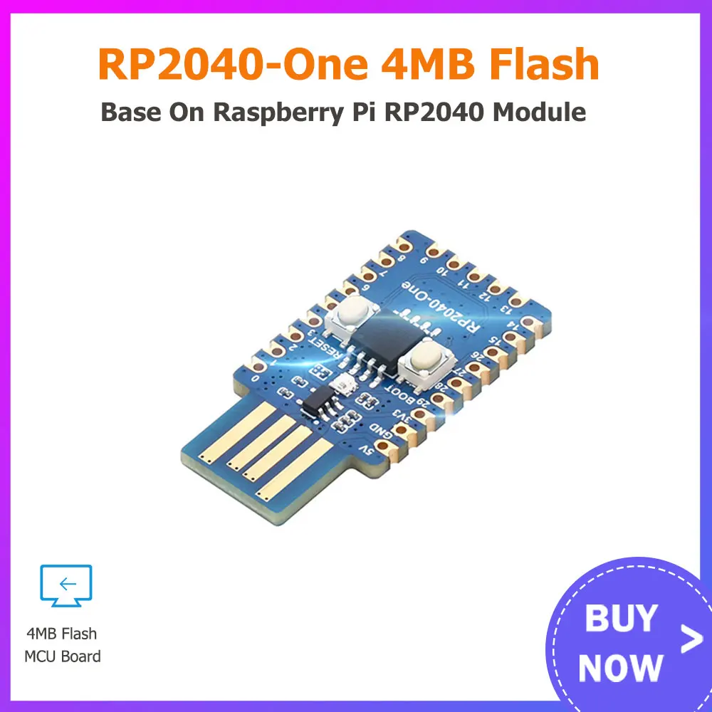 

Флэш-плата RP2040-One 4MB MCU на основе модуля Raspberry Pi RP2040