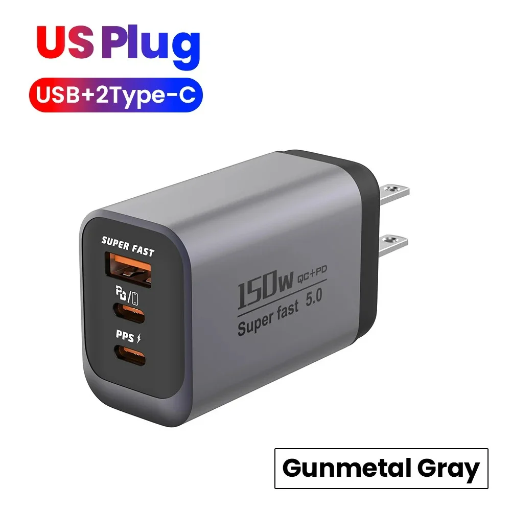 ตัวเลือกสินค้า อะแดปเตอร์ชาร์จ USB-C 150W ชาร์จเร็ว ใช้ได้กับ iPhone Samsung Xiaomi