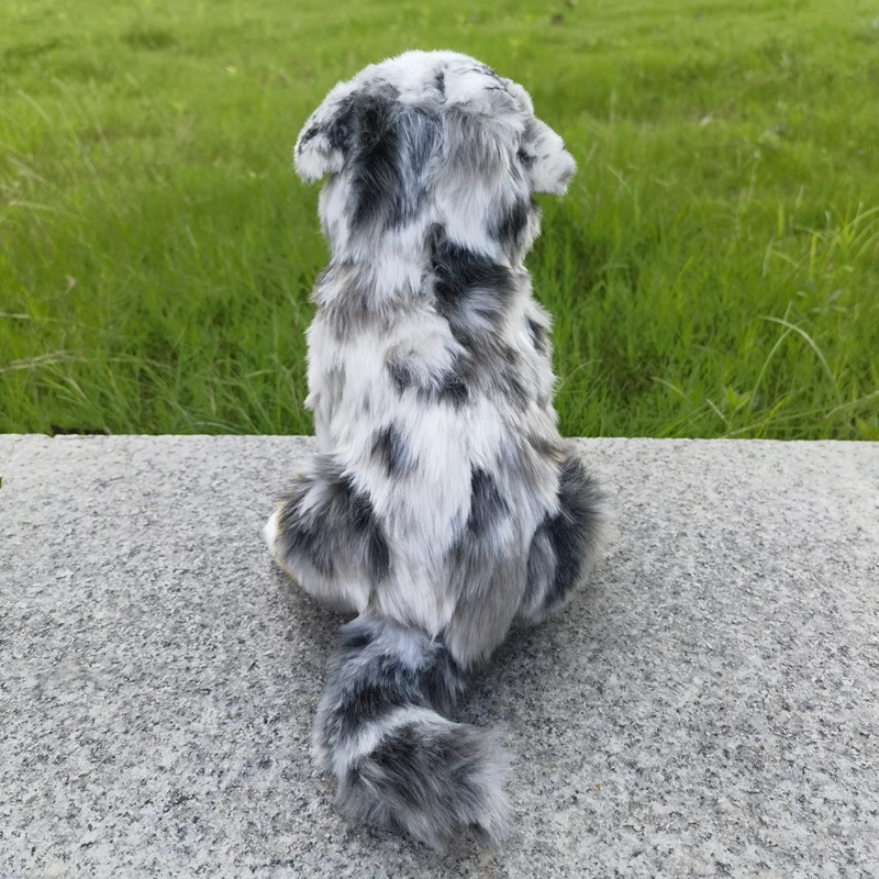 Australian Shepherd Dog High Fidelity Cute Plushie Dogs Plush Toys Lifelike Animals Simulation Stuffed Doll Toy Gifts For Kids 6