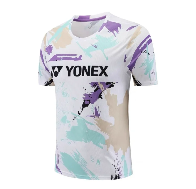 Short Sleeve T Shirt Badminton Uniforms Yonex Badminton Clothing Men's and Women's Competition Quick-drying Breathable Sweat-absorbing Tops Short-sleeved T-shirts