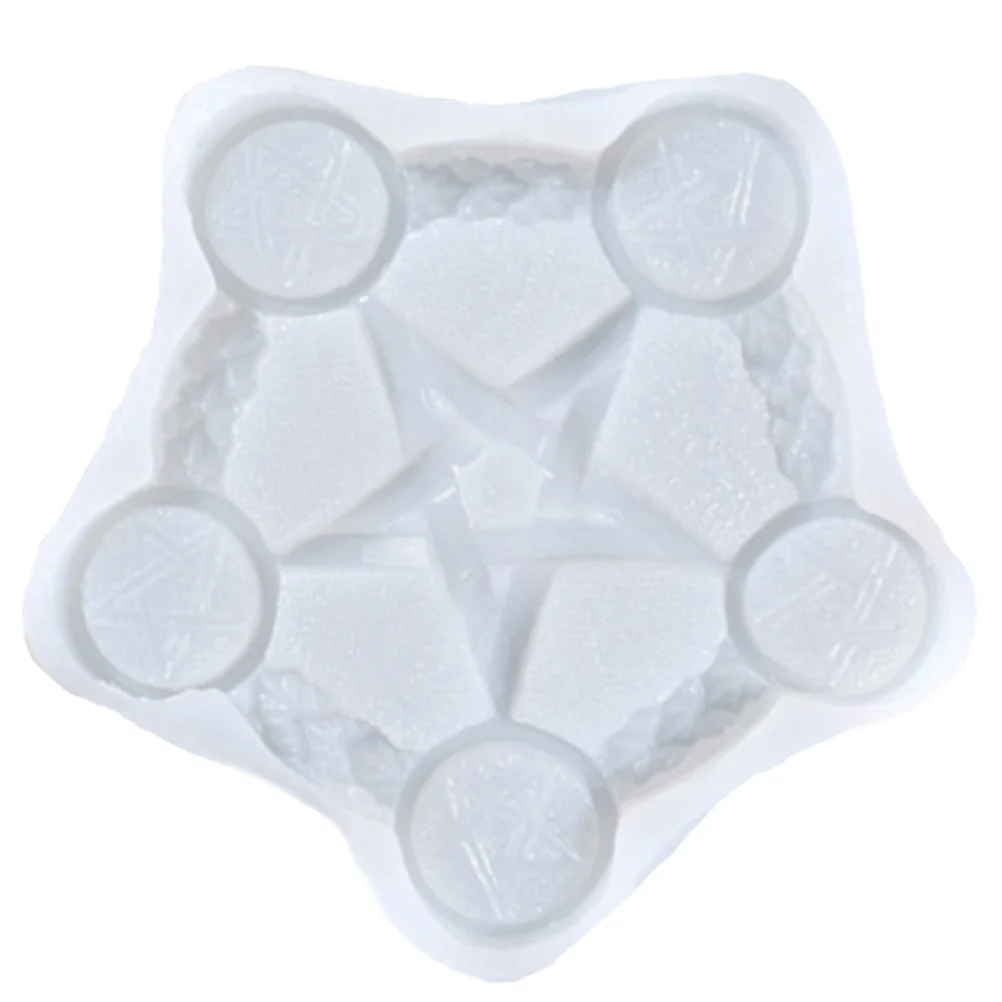 

Silicone Mold Cake Pops DIY Divination Tray Coaster Candlestick Casting Silica Gel Star Shaped