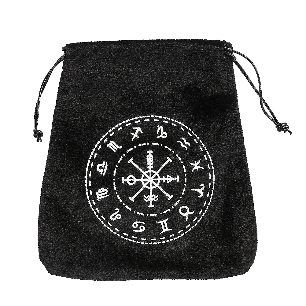 

2PCS Velvet Tarots Cards Storage Bag Board Game Runes Constellation Jewelry Dice Pouch Astrology Altar Witch Divination Supplies