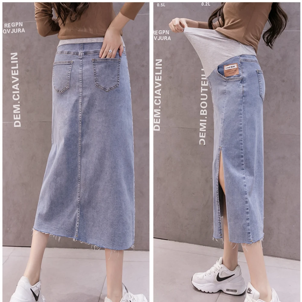 Fashion vestidos de fotografia Denim Skirts for Pregnant Women Maternity Skirt y2k streetwear Pregnancy photoshoot Skirt