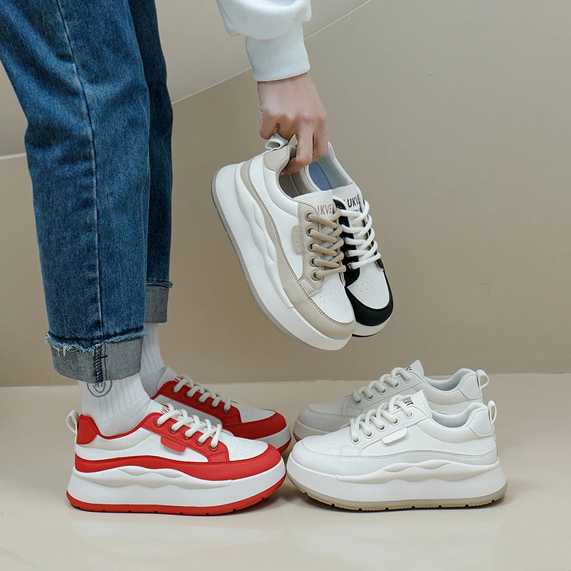 

Platform Sports Shoes Woman Trendy Designer Sneakers Ladies Casual Sport Vulcanized Thick Sole Athletic Tennis Trainers Footwear