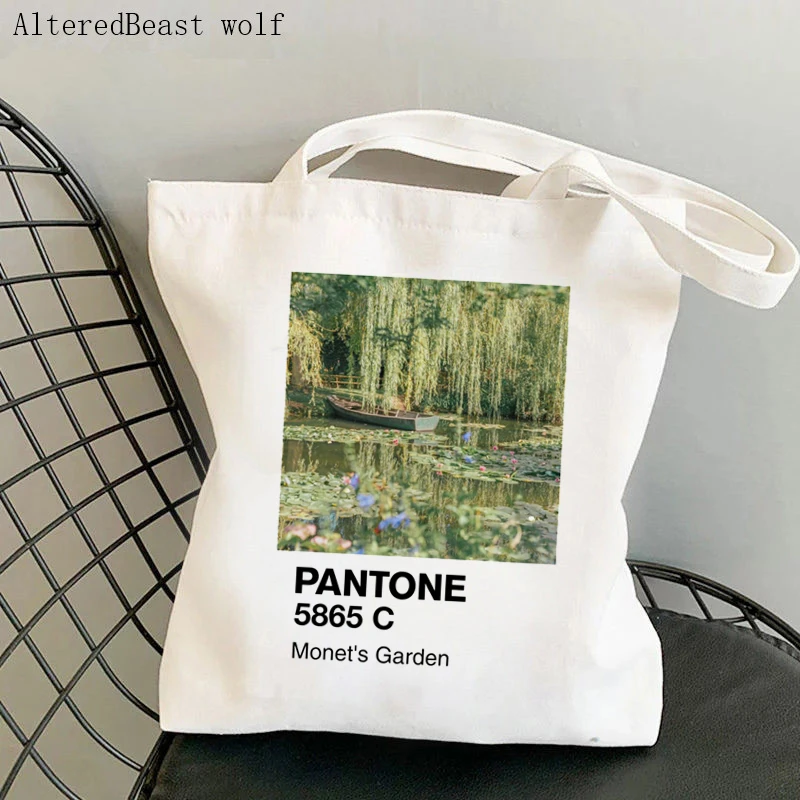 Women Shopper bag Pretty Wildflowers Kawaii Bag Harajuku Shopping Canvas Shopper Bag girl handbag Tote Shoulder Lady Bag