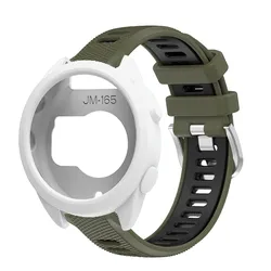 Silicone Sport Protective Cover with Strap - Forerunner 165 (AGrB - W)