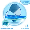 Swimbobo Inflatable Blue Bear Baby Swimming Rings Factory Price Product For Summer Kids Seat float Child Swim ring With Canopy 4