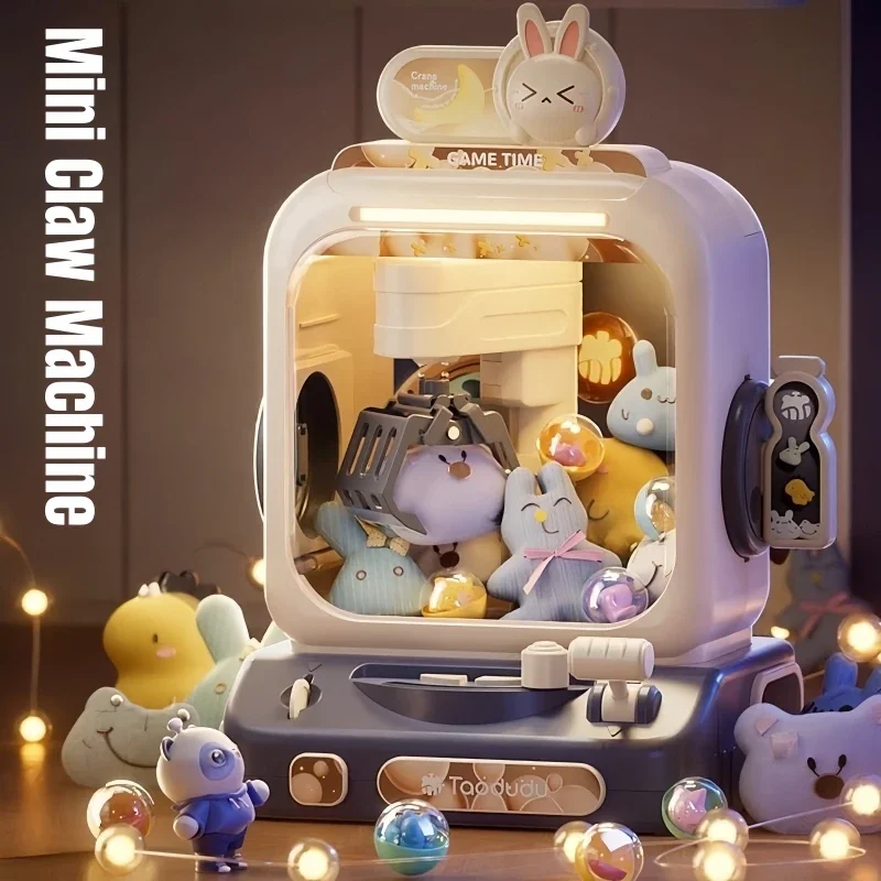 Mini Doll Vending Machine Children Coin Operated Game DIY Prizes Gashapon Plush Claw Crane Machines Christmas Gift Toys for Kids 3