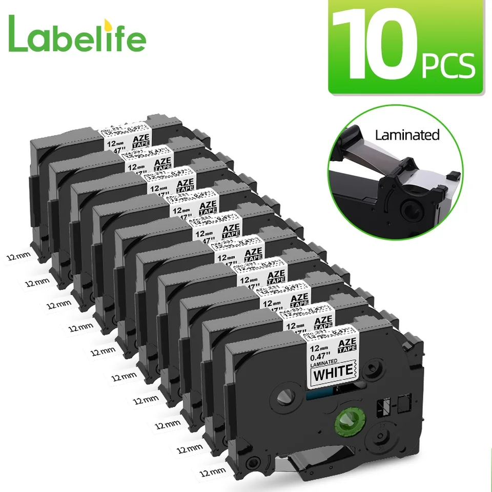 Tzs131 Tape Nastro Brother TZe-231 - 5x Nastri Adesivi 12mm Per P-Touch, 8m, Multicolore Brother P Touch 1000 - Foto 9