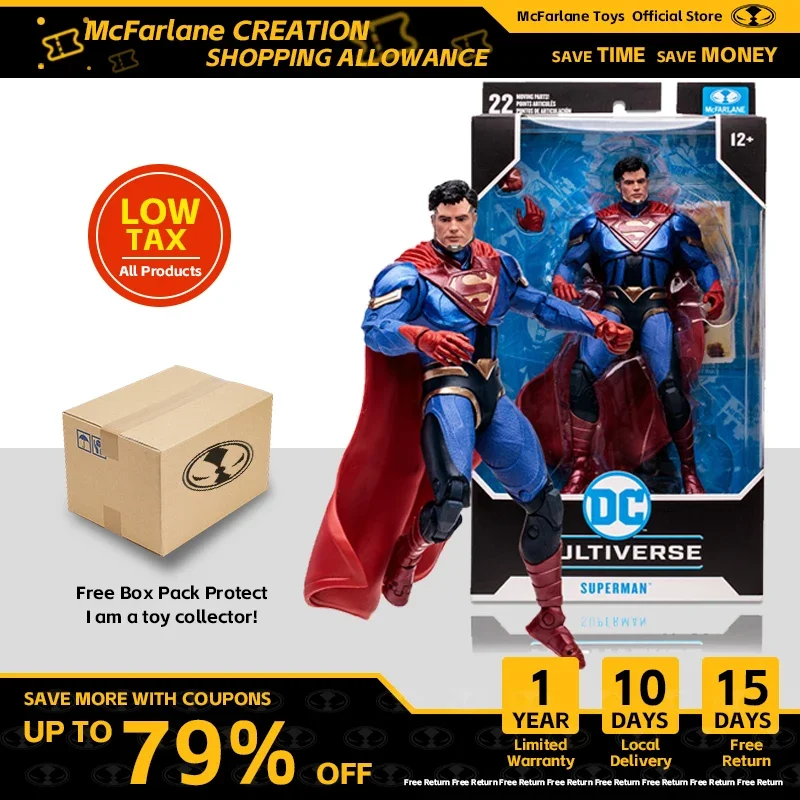 

Экшн-фигурка игрушки McFarlane Superman (Injustice 2), 18 см, кукла, детские игрушки, Многосторонняя модель DC, набор для гаража