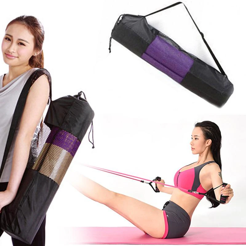 

Convenience Black Yoga Backpack Mat Waterproof Backpack Carrier Mesh Adjustable Strap Sport Tool Gym Bags High Quality