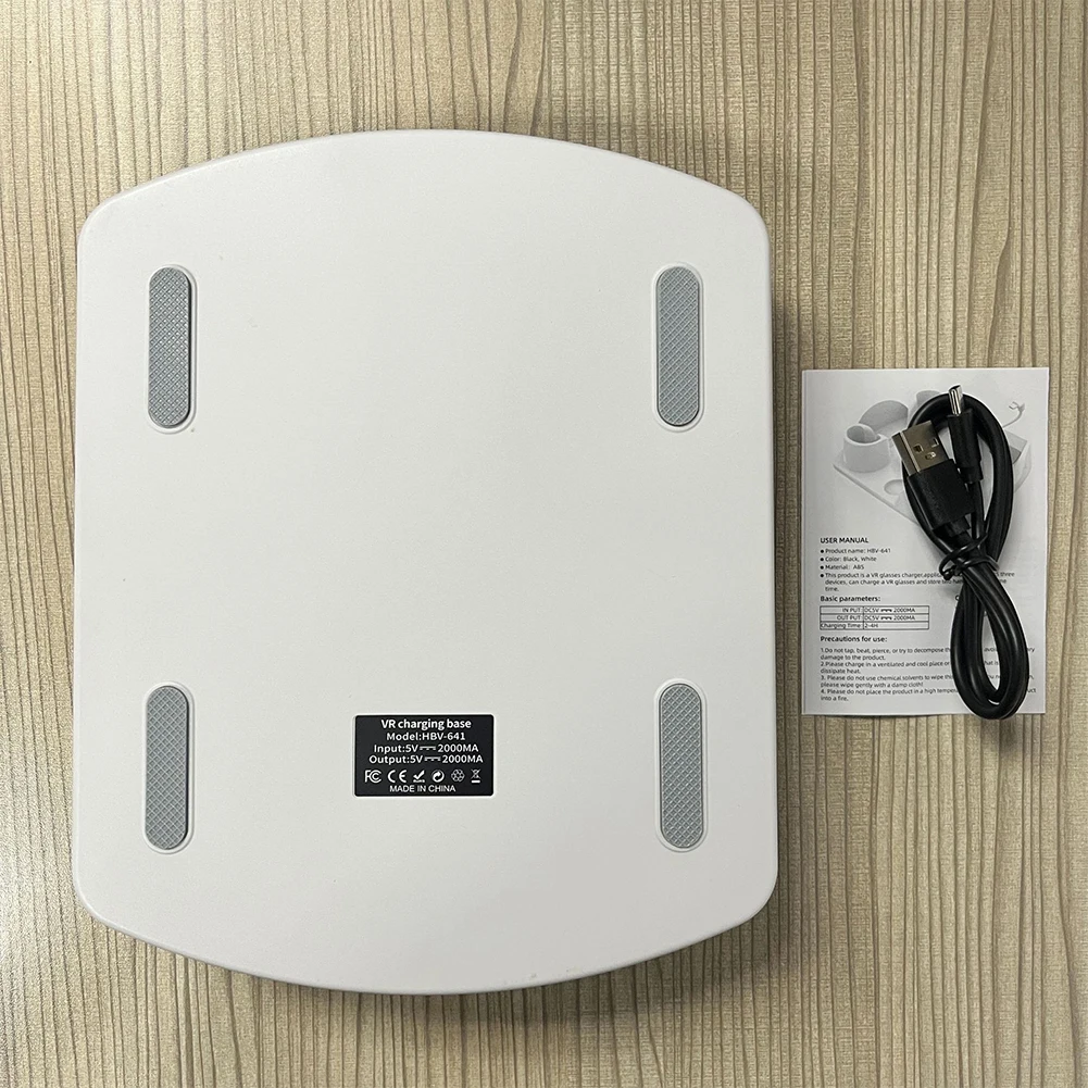 Charging Dock for Meta Quest 3S VR Headest Fast Charging Station Headset Display Stand and Controller Mount w/ RGB Light