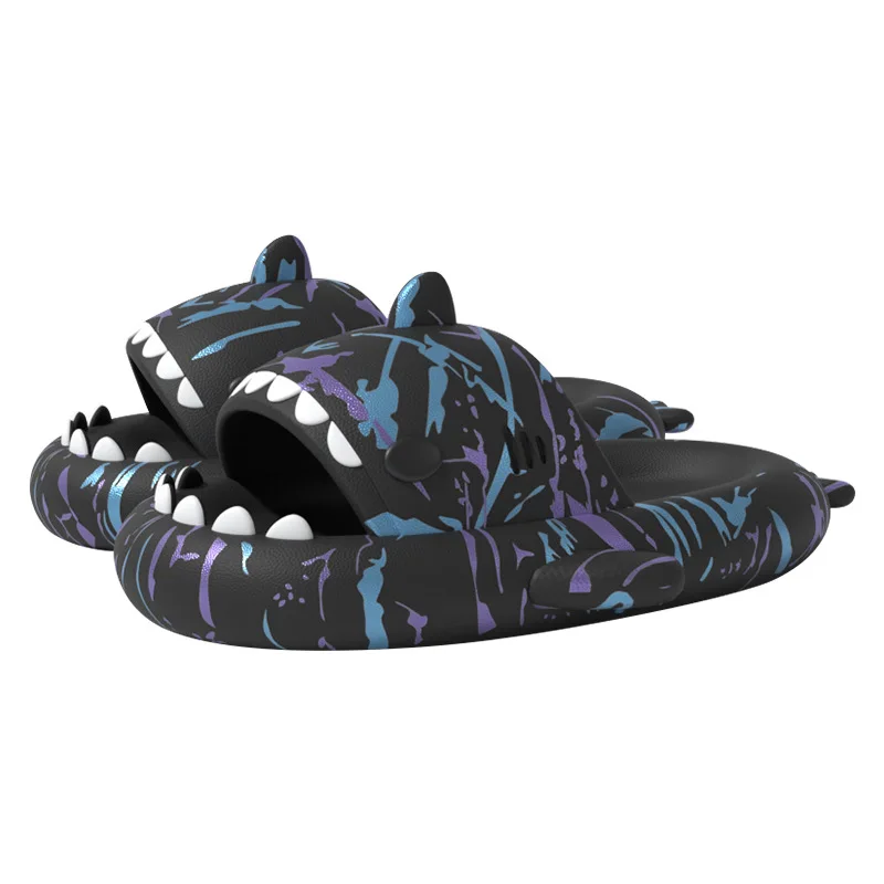 Lächeln Pop Hai Hausschuhe für Männer Casual Fashion Herren Hausschuhe weiche Eva flache Sandalen im Freien niedlichen Strand rutschen gemütliche Hausschuhe – Detail 10