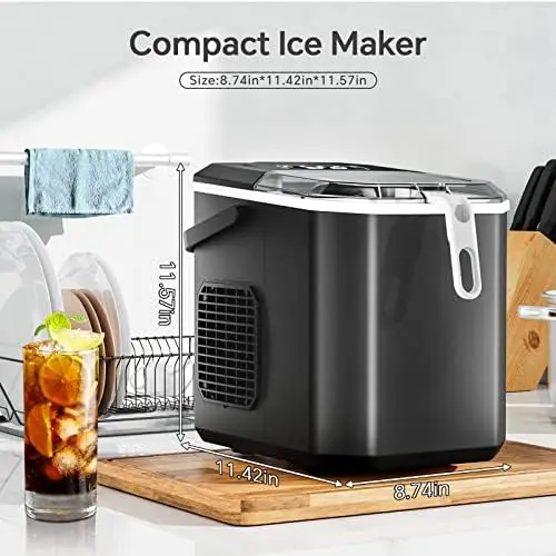 Smart Countertop Ice Makers, Self-Cleaning, Portable Ice Maker Works with  Alexa, 9 Cubes Ready in 6min, 26lbs/24H - AliExpress