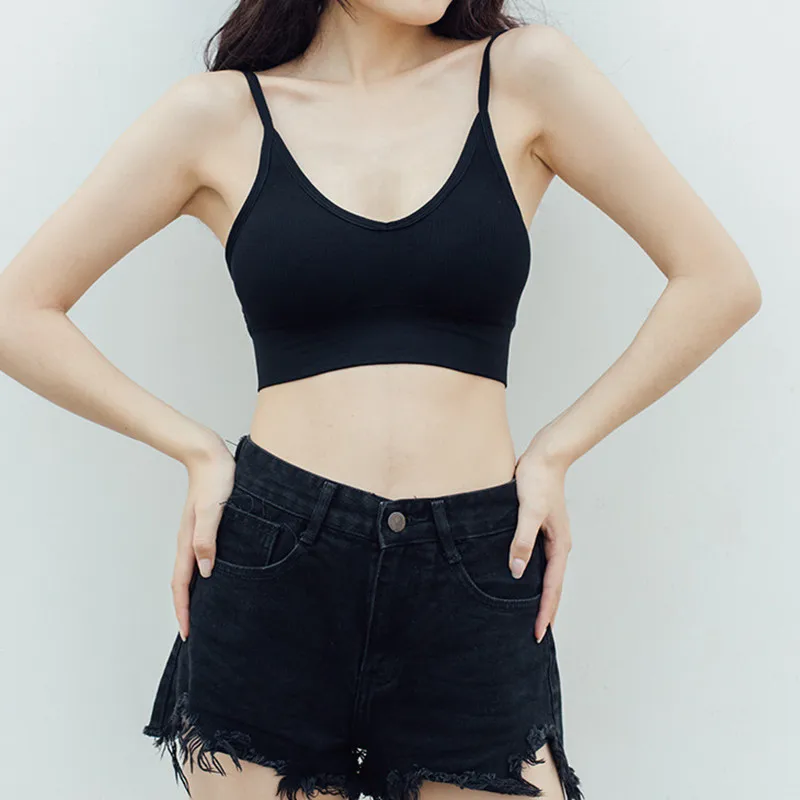 Women Tube Top U Back Crop Top Push Up Bandeau Bra Sexy Lingerie Seamless Underwear Sport Tank Fitness Brassiere