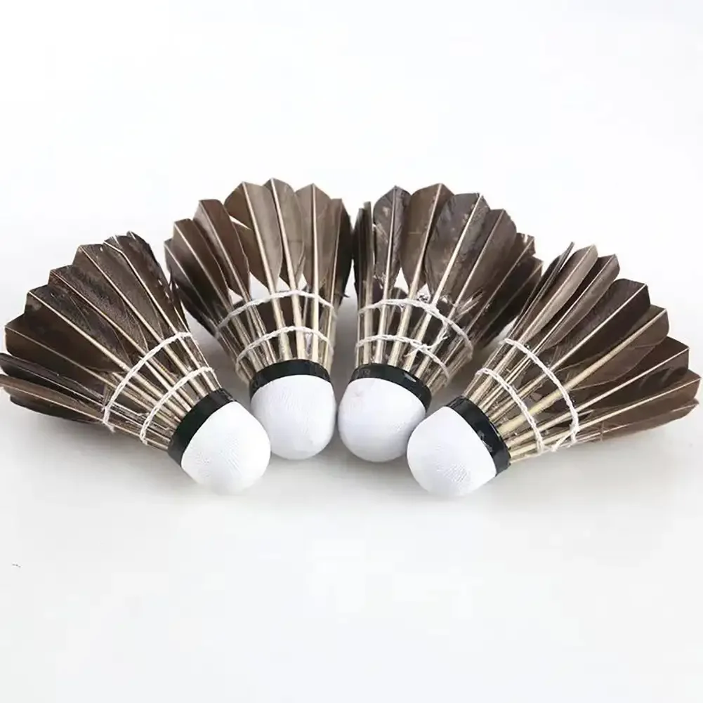 Professional Badminton Shuttlecock Black Goose Feather Badminton Shuttlecock Training Sport Ball 3/6/12Pcs