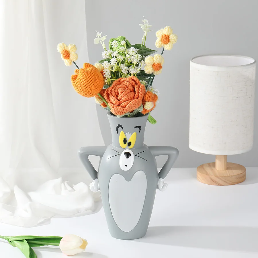 ディズニー-トムとジェリーのペンコンテナ、花瓶、ブラシポット