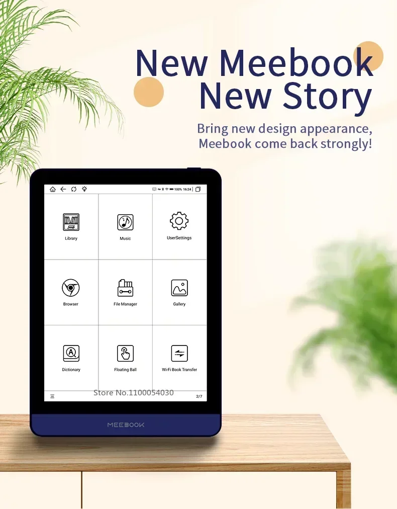 Description Picture 3 of itemOriginal Meebook M6 E-book Reader 6 inch E-ink 300PPI Screen Ereader with Dual Color Frontlight 3G/32GB Android 11 EBook Reader