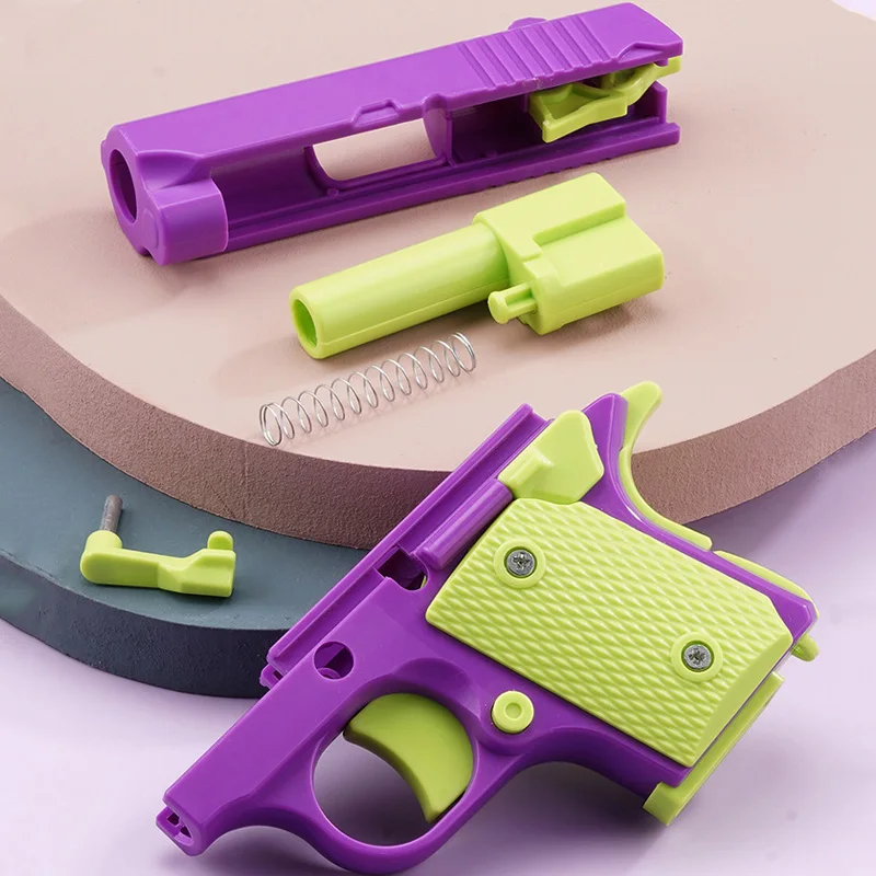 Fidget Toys Gravity Knife Gun Fidget Toys 3D Printing Cartoon Plastic Radish Knife Children Plush Card Decompression Stress Reliever Toy