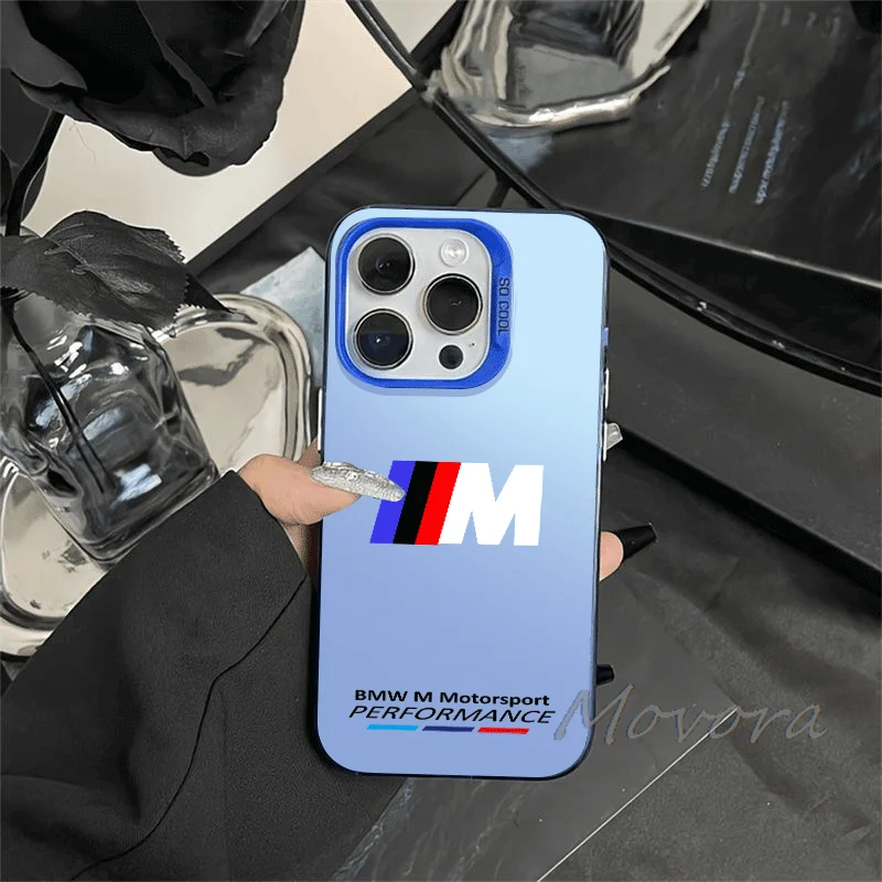 패션 폰 케이스 스타일링 BMW M 로고 폰 케이스 아이폰 17 16e 16 15 14 13 12 11 Pro Max X XR XSMAX 8 7 Air Plus 커버 스티커