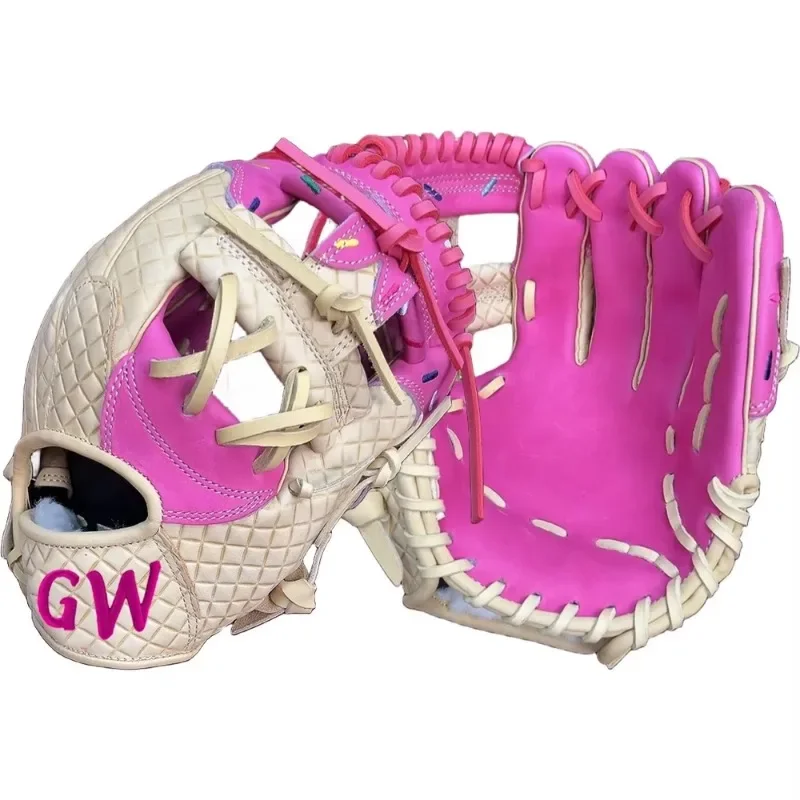 11.5 Inch Icecream Style Glove Pink and Blonde Kip Leather Baseball Glove