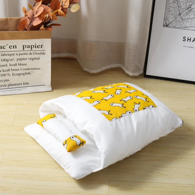 Japanese style cat sleeping bag, washable, semi enclosed cat bed, warm cat bed, winter cat house, cat bed 6