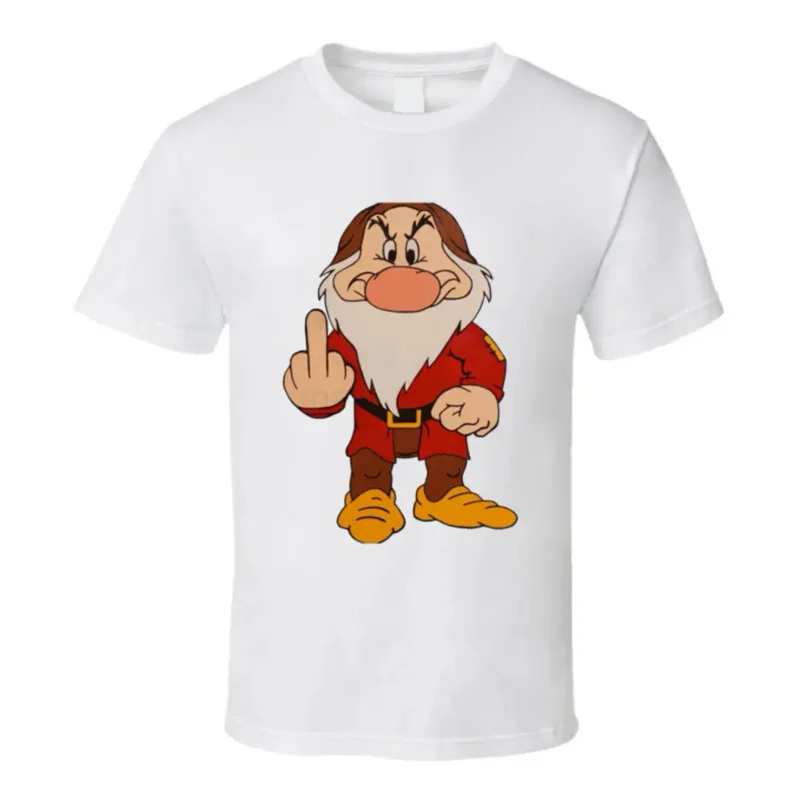 

Grumpy карликовый средний палец смешная мультяшная футболка