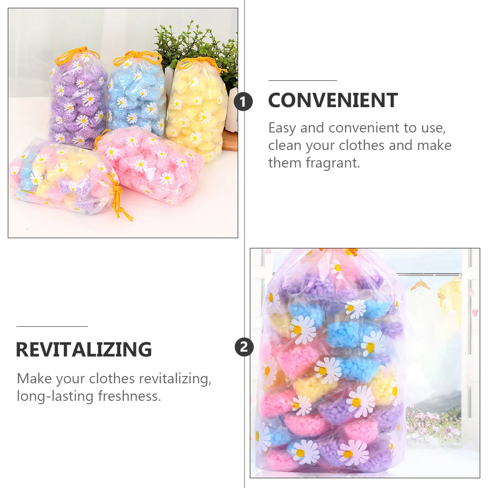 60 Pcs Fragrance Condensate Beads Washing Clothes Concentrate Home Laundry Tools Cleaning Supplies Scent Fragrant Balls