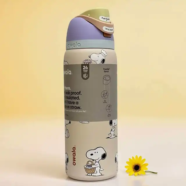 Vaso Térmico Snoopy con Pajita 3