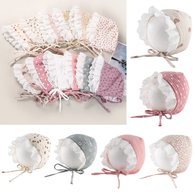 VintageFloralBabySunHatSpringSummerCottonBabyGirlsSunscreen