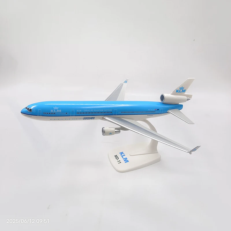 MD-11 항공 ABS 플라스틱 비행기 모형 장난감, 수집용 비행기 모형 장난감, KLM MD11, 1:200 체중계