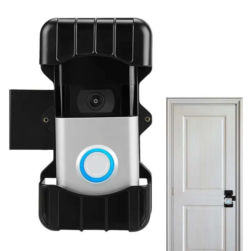 

Anti-Theft Video Doorbell Door Mount Black For Ring Video Doorbell Mount Adjustable Mounting Bracket Holder For Home Door